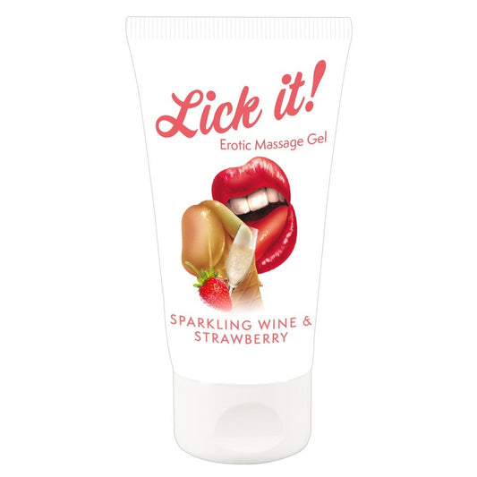 Erotic Massage Gel Sparkling Wine and Strawberry