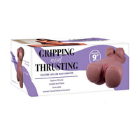9 Inch Silicone Life Like Masturbator With Noduled Tunnel Brown
