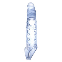 9 Inch Tpe Transparent Penis Length Enhancer With Ball Strap
