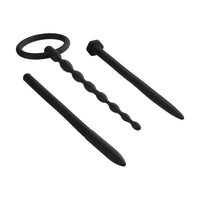 3 In 1 Silicone Urethral Sound Kit Set Black