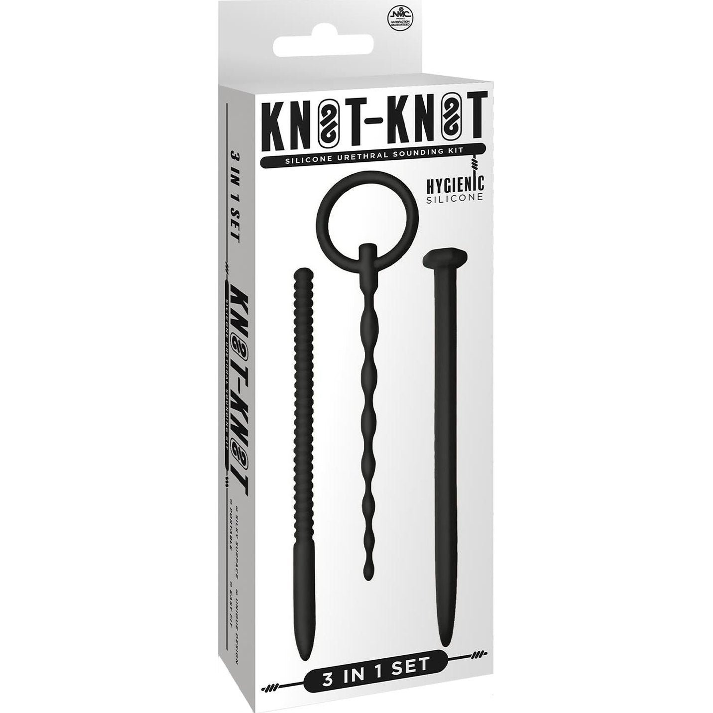 3 In 1 Silicone Urethral Sound Kit Set Black