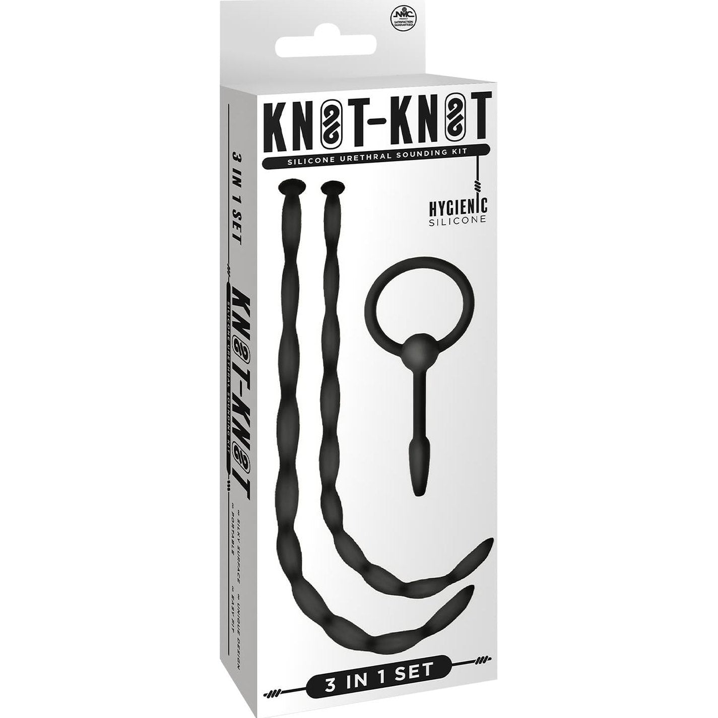 3 In 1 Silicone Urethral Sound Kit Set Black