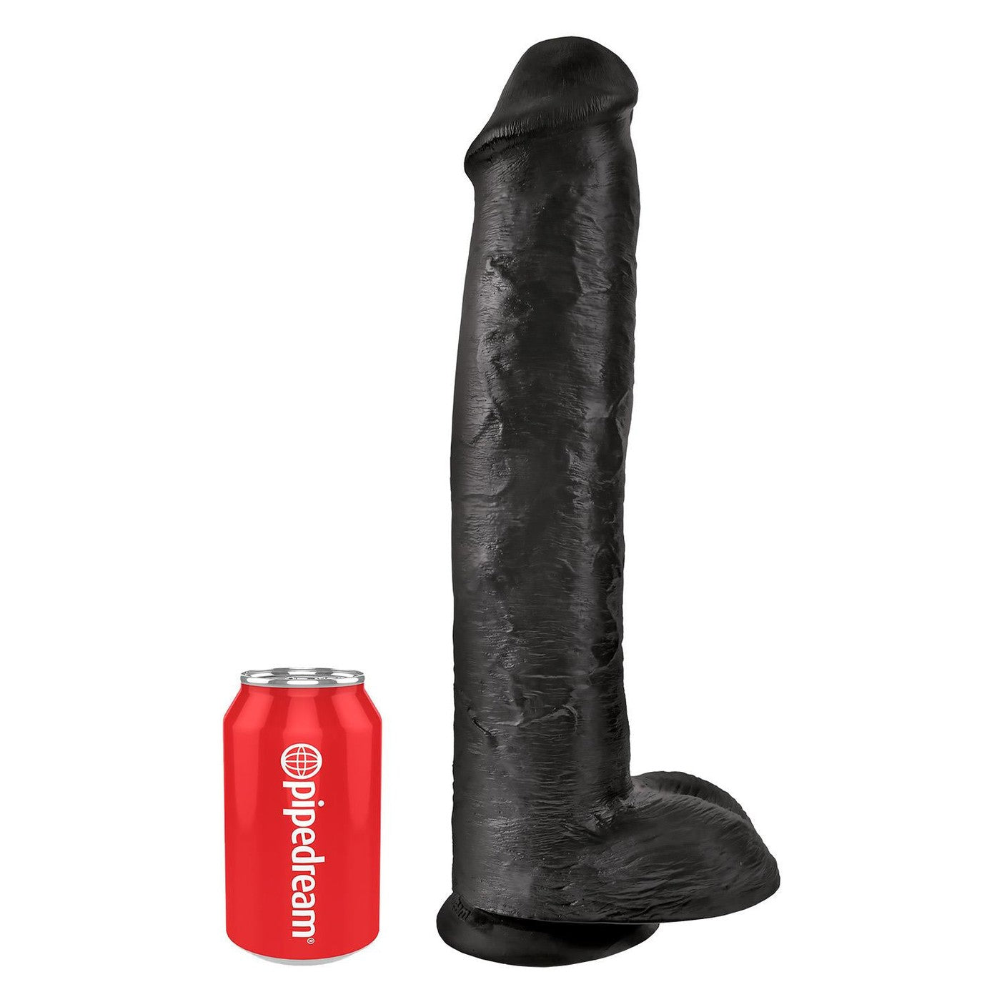 15 Inch Cock With Balls Black
