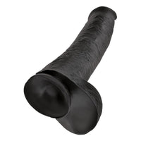 15 Inch Cock With Balls Black