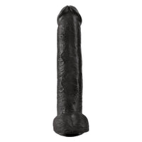 15 Inch Cock With Balls Black