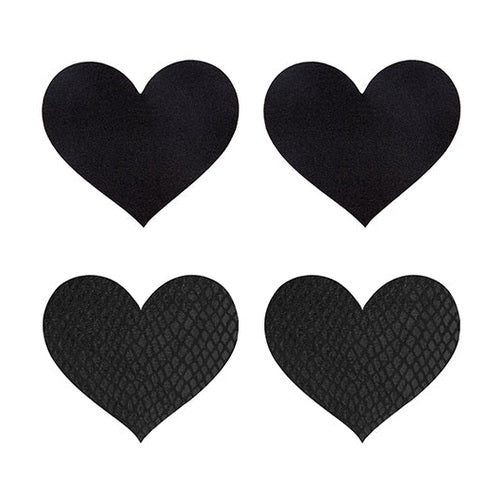 Pasties Classic Black Hearts
