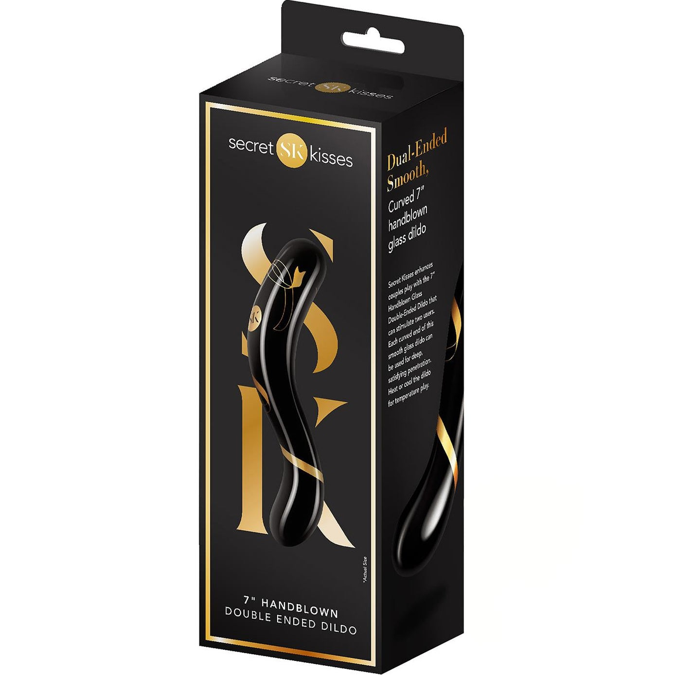 Käsinpuhallettu lasidildo