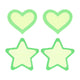 Pasties Glow In The Dark Hearts And Stars Grn