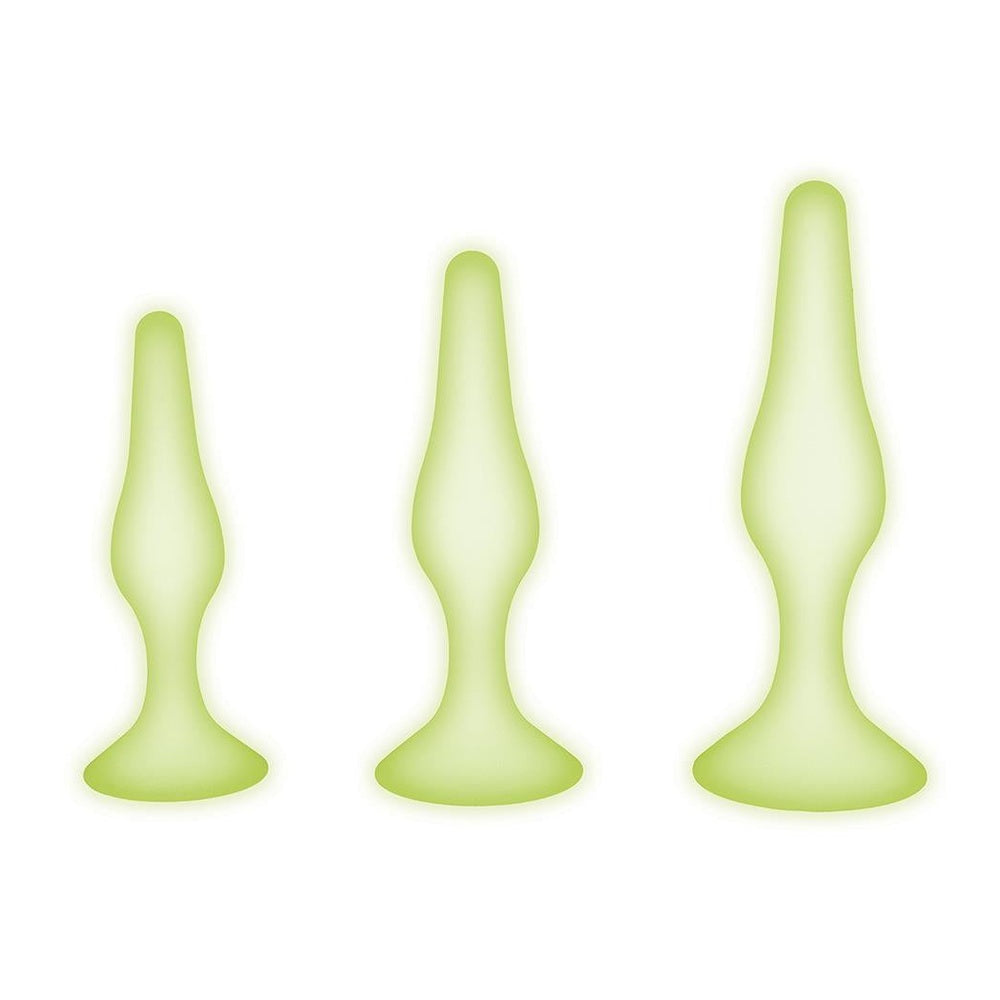 3 Pcs Glow In The Dark Silicone Anal Training Kit