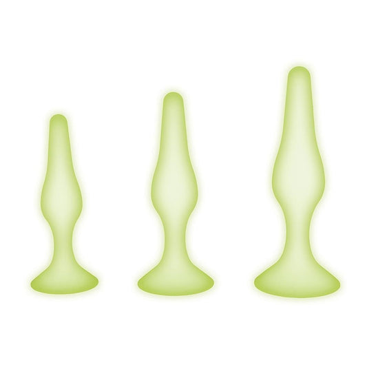3 Pcs Glow In The Dark Silicone Anal Training Kit