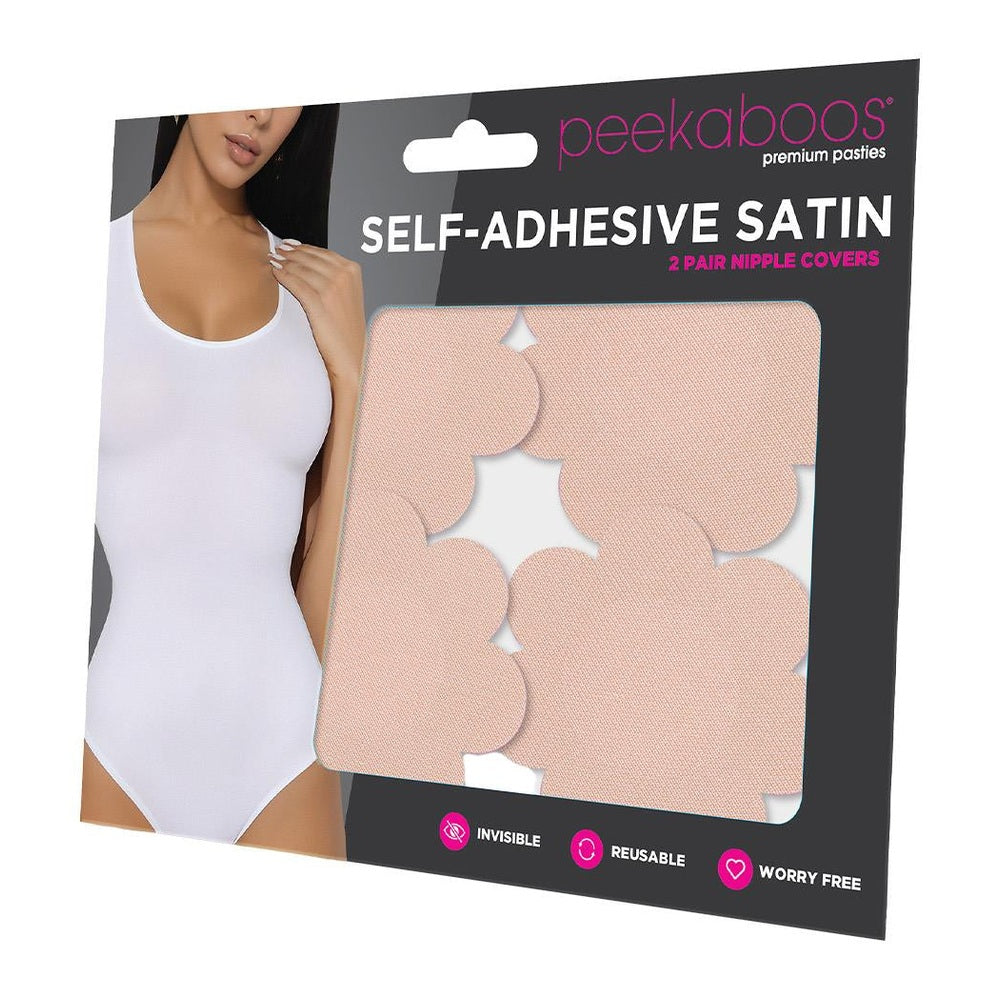 Peekaboos Self Adhesive Satin Nipple Covers, Nude