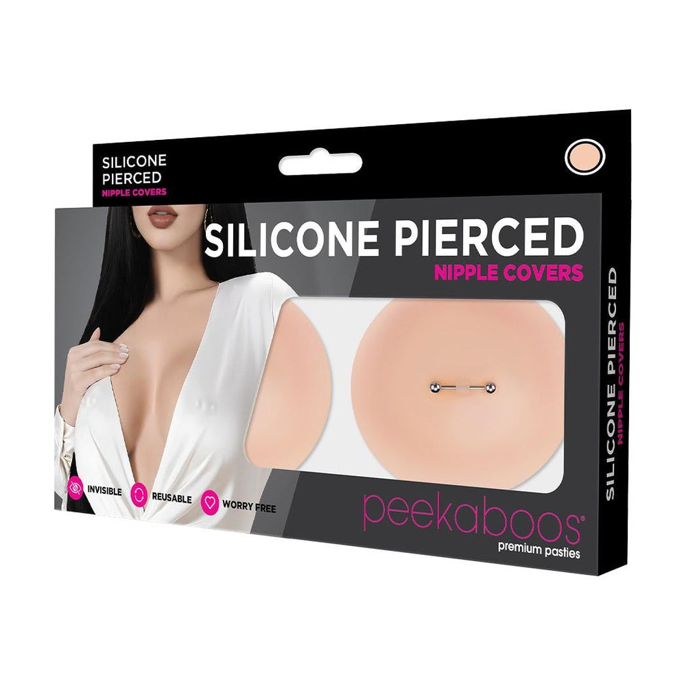 Peekaboos Silicone Pierced Nipple Covers, Flesh
