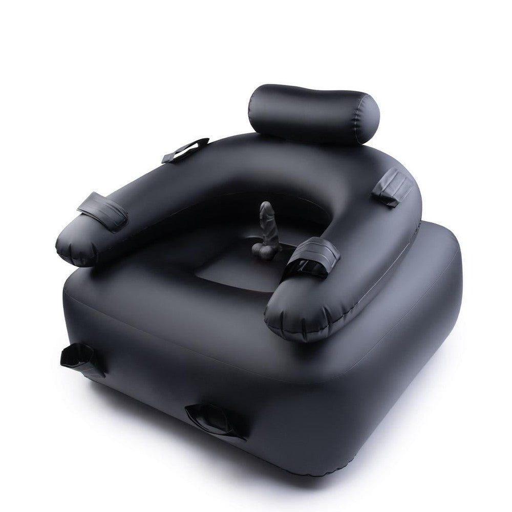 Inflatable Bondage Chair With Vibrating Dildo