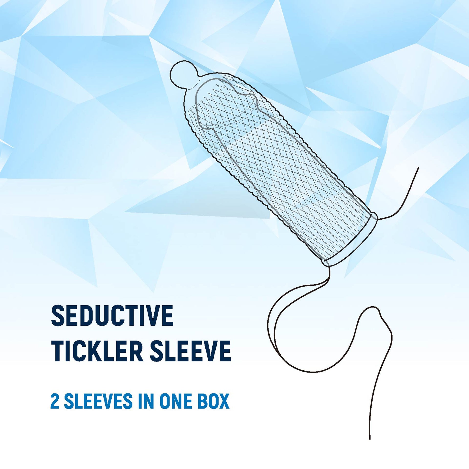 2 Seductive Tickler Sleeves Set Clear