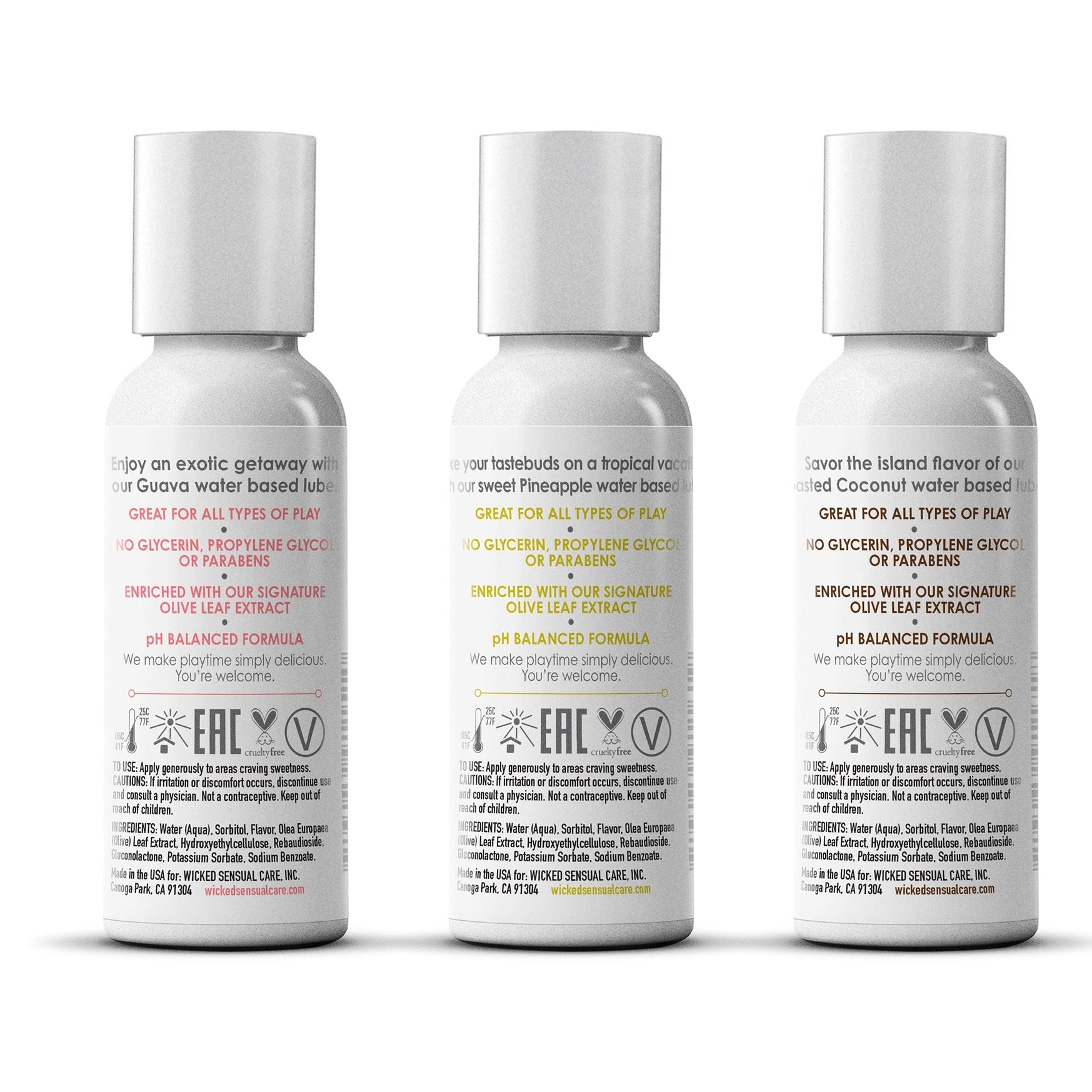 Simply Tropical Trio - vesipohjainen liukuvoide 3 x 30 ml