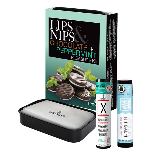 Pleasure Kit Chocolate & Peppermint - kihelmöivä nänni- ja huulibalsami