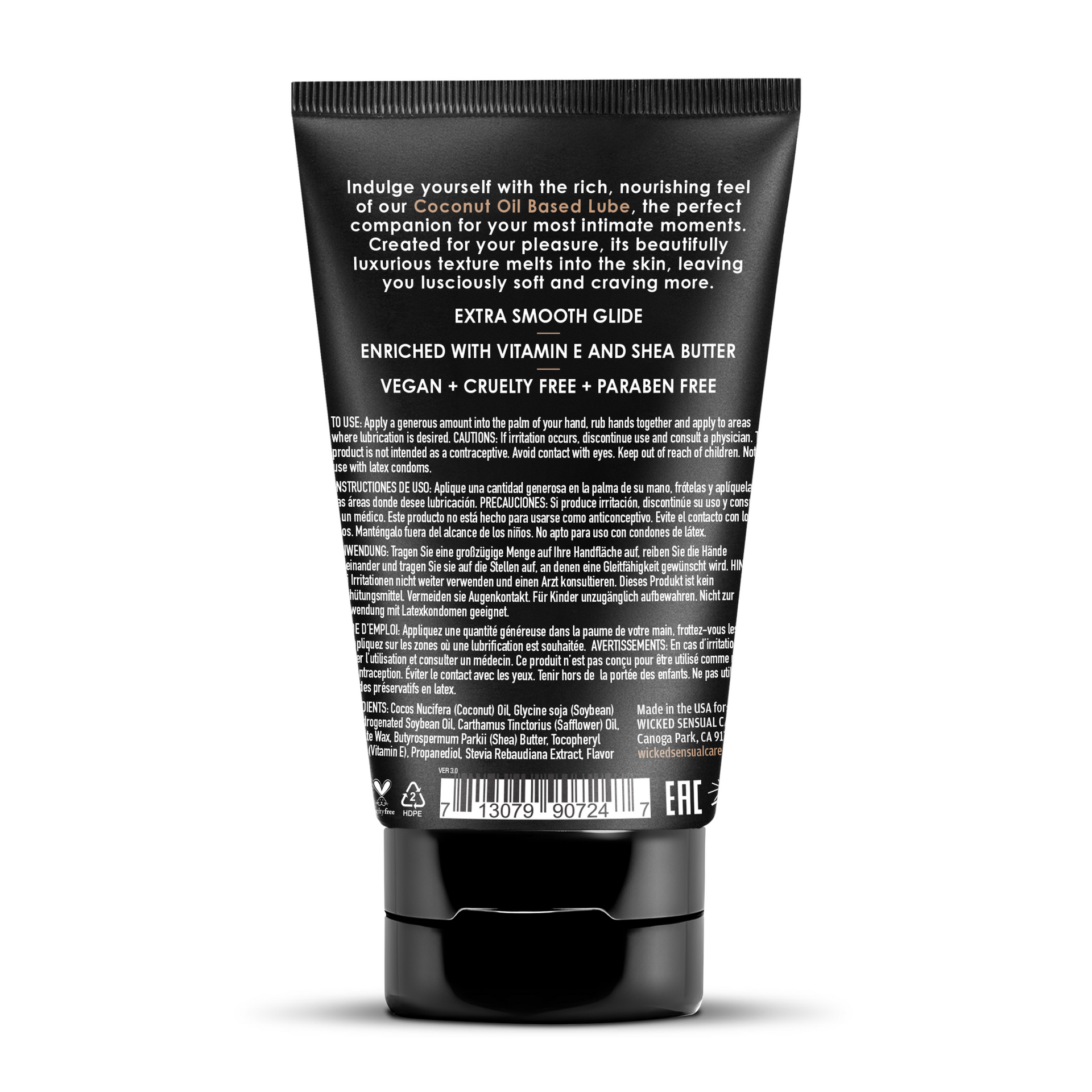 Kookosöljypohjainen liukuvoide 120 ml