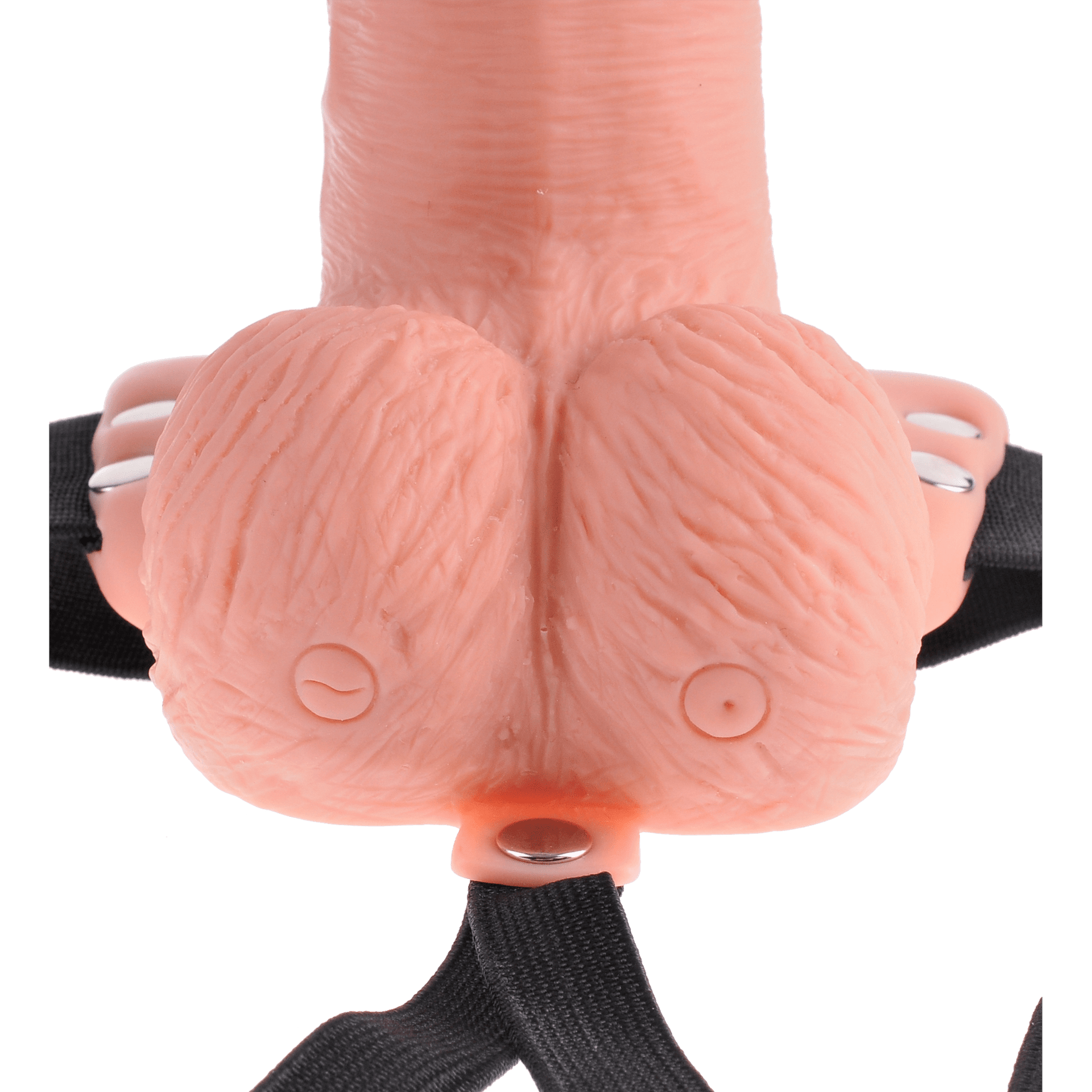 6 Inch Hollow Strap-On With Remote Light