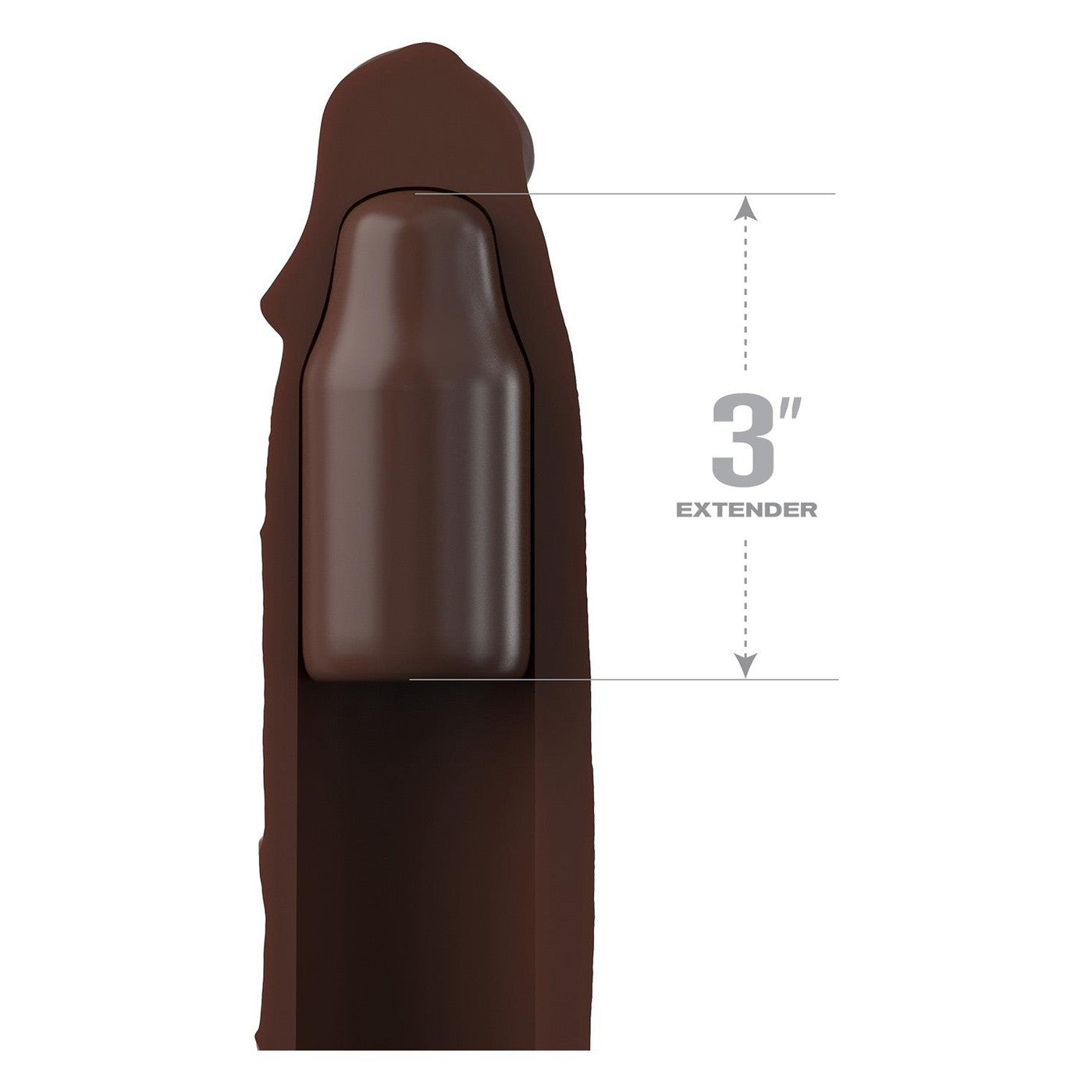 7 Inch Extension With Strap Brown