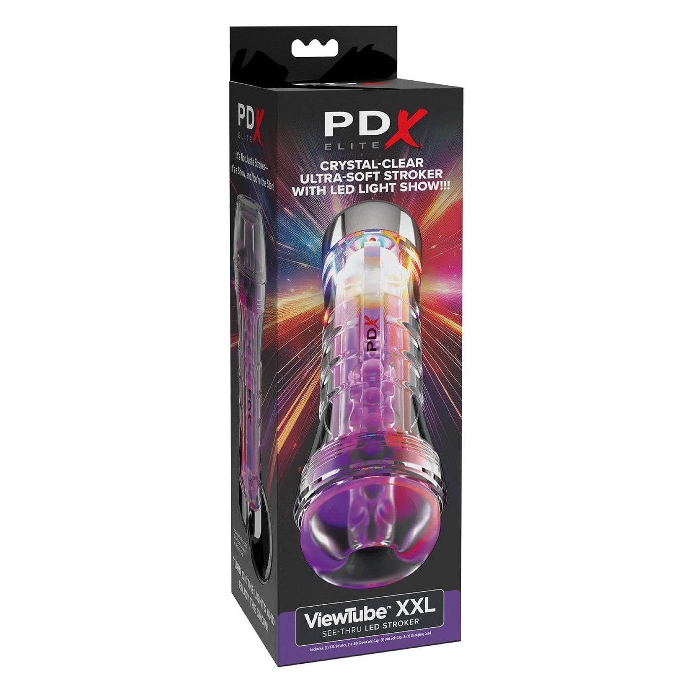 View Tube See-Thru Ez-Grip Led Stroker