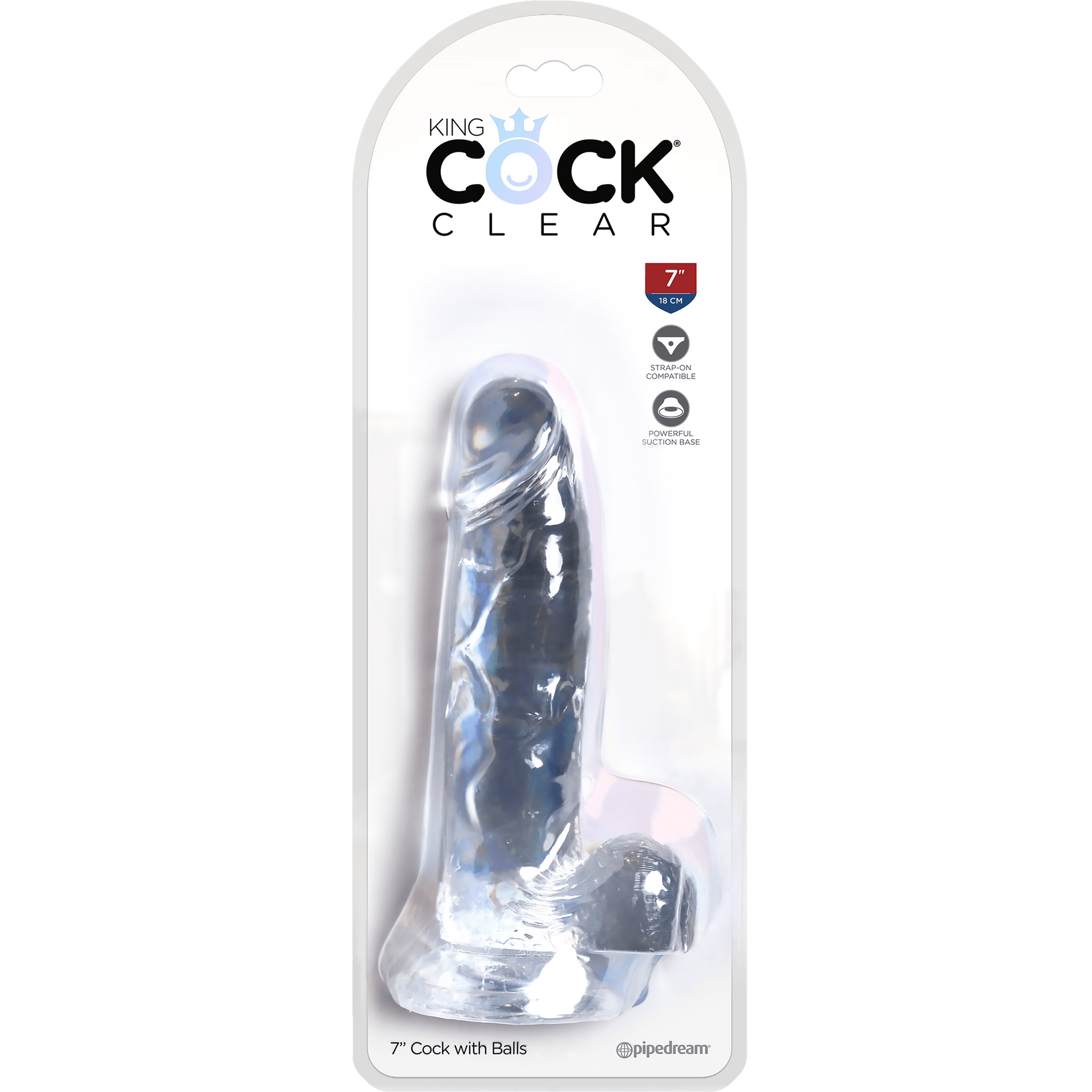 7 Inch Cock With Balls Clear