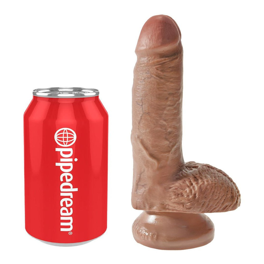 7 Inch Cock With Balls Tan