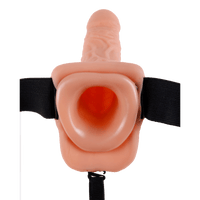 7 Inch Hollow Strap-On With Balls Light