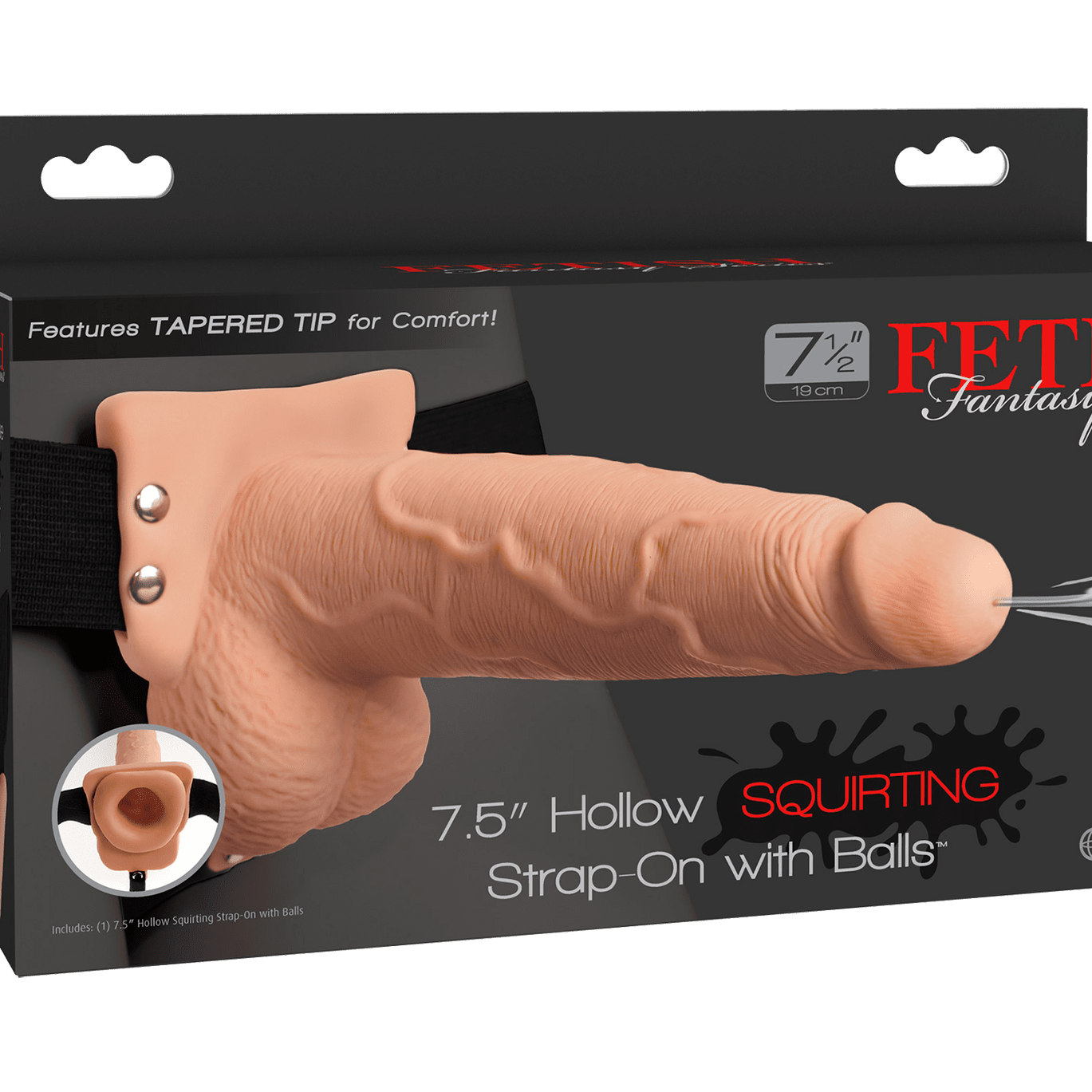 7 Inch Squirting Hollow Strap-On Light