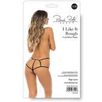 I Like It Rough Crotchless Panty Black M/L