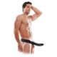 8 Inch Hollow Strap-On Black