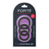 F-61 3 Piece C-Ring Set Black