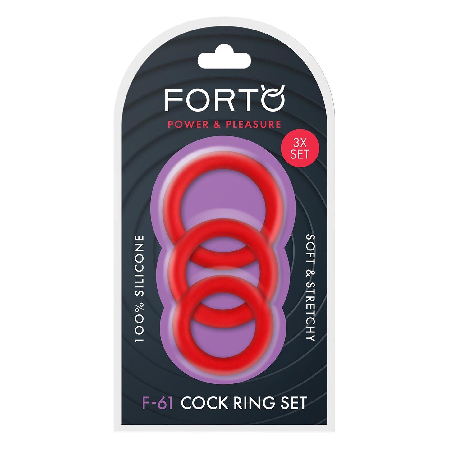 F-61 3 Piece C-Ring Set Red