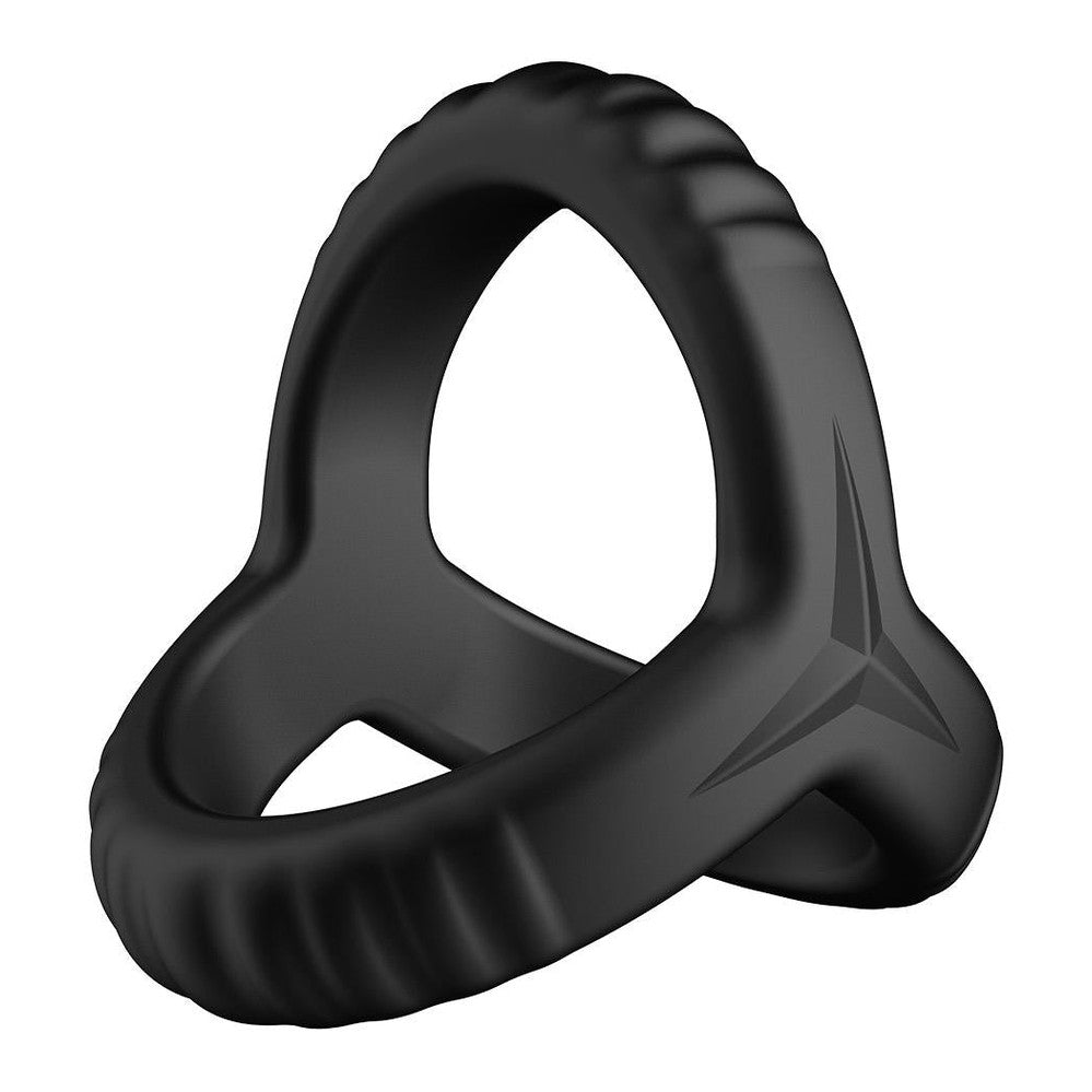 F-59 Tri Cock And Ball Ring Black