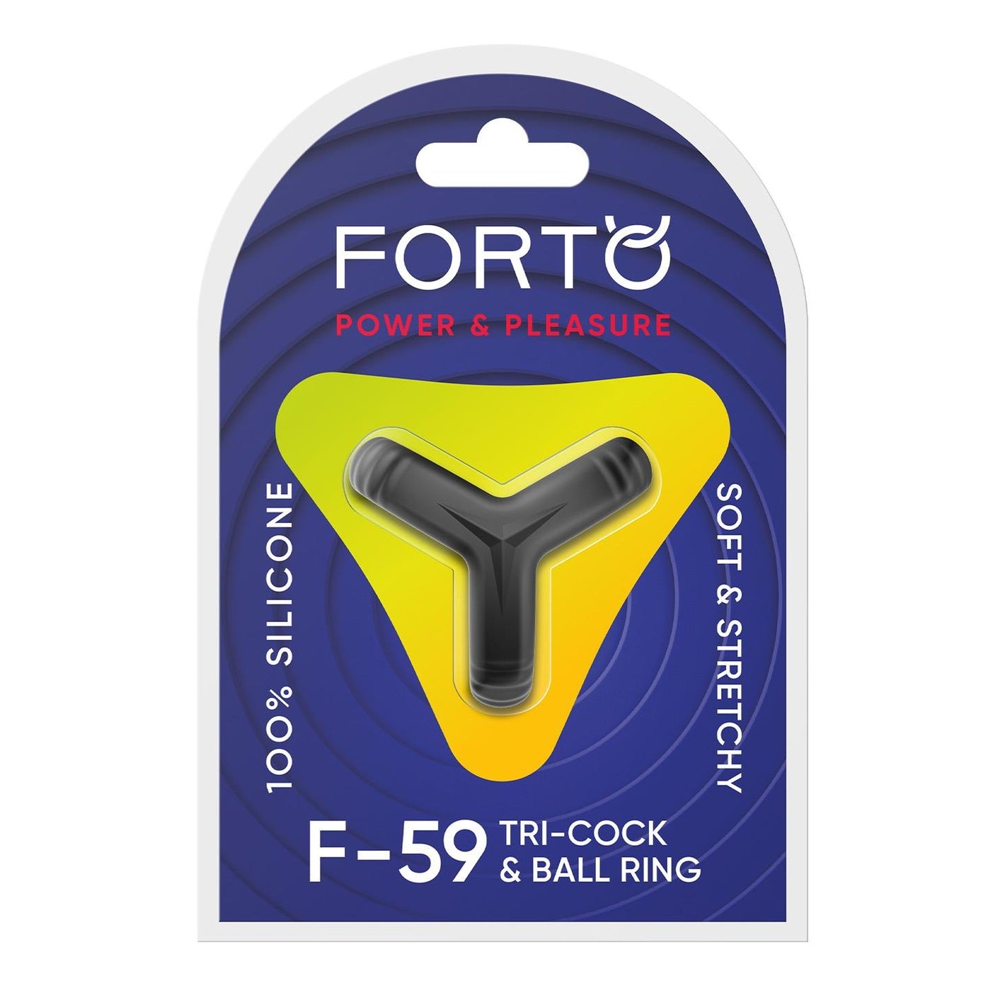 F-59 Tri Cock And Ball Ring Black
