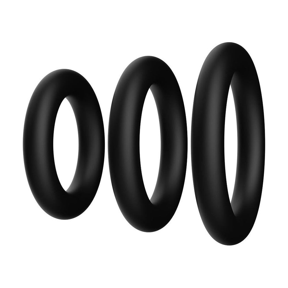 F-39 Trio Cockring Set Black
