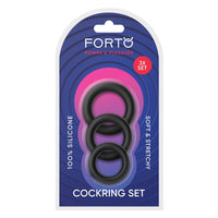F-39 Trio Cockring Set Black