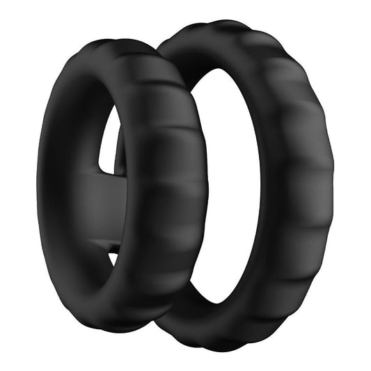 F-43 Tiered Cock And Ball Ring Black