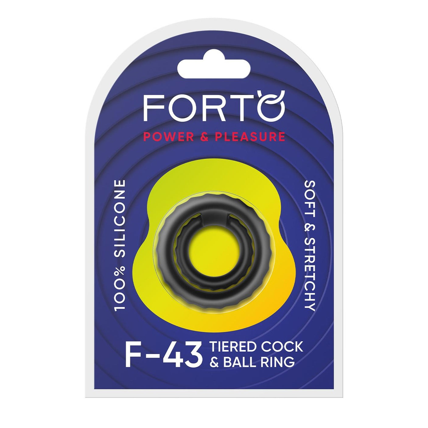 F-43 Tiered Cock And Ball Ring Black