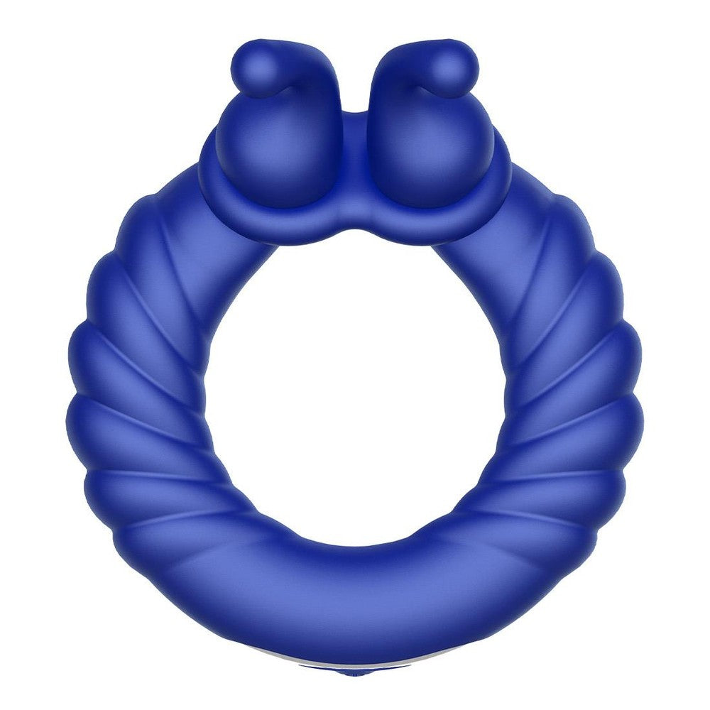 F-24 Textured Vibrating Cockring Blue