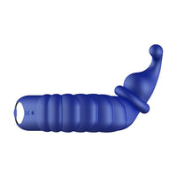 F-24 Textured Vibrating Cockring Blue