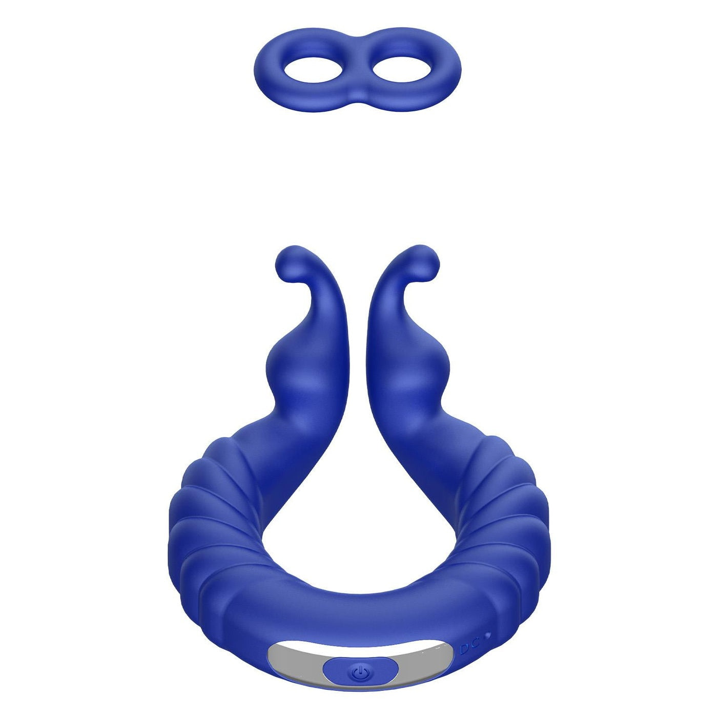 F-24 Textured Vibrating Cockring Blue