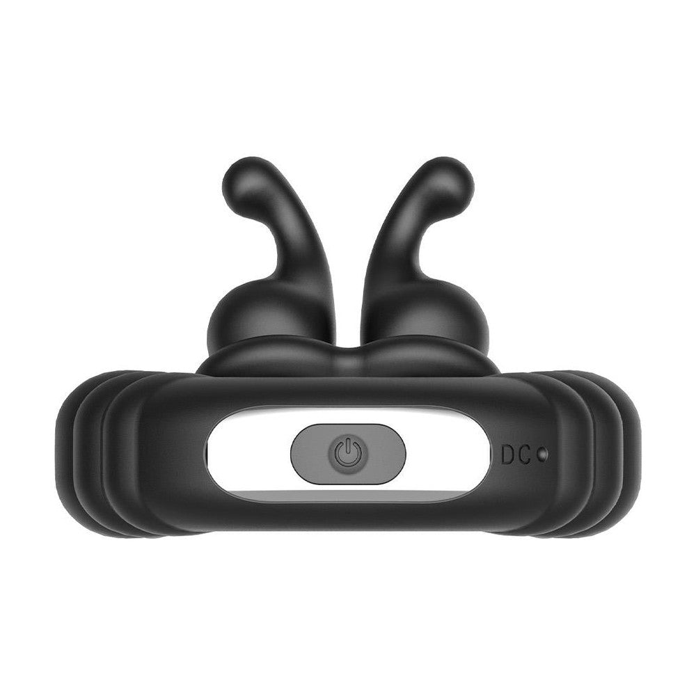 F-24 Textured Vibrating Cockring Black