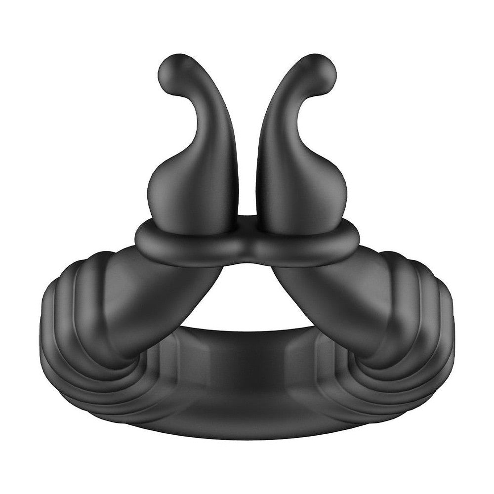 F-24 Textured Vibrating Cockring Black