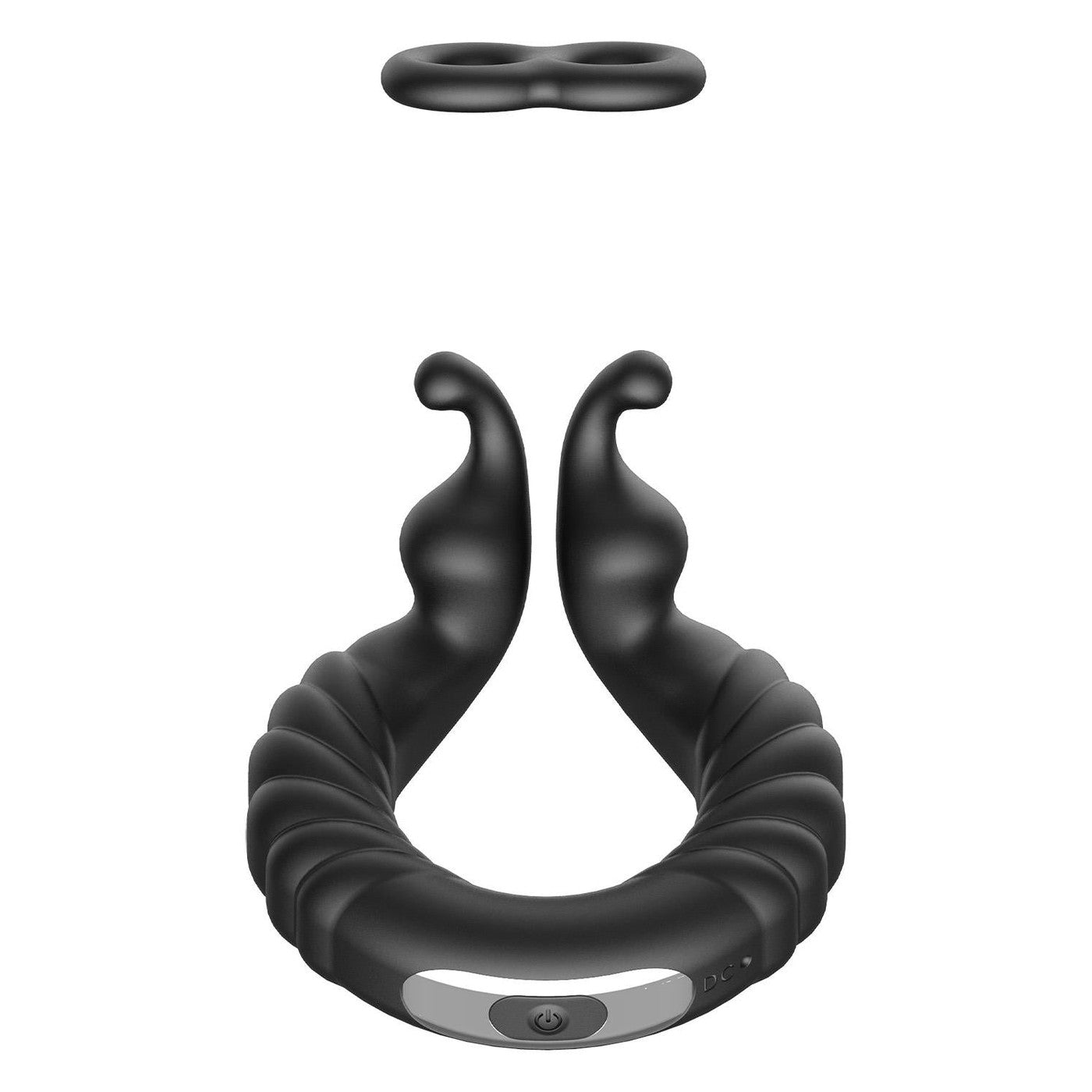 F-24 Textured Vibrating Cockring Black