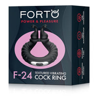 F-24 Textured Vibrating Cockring Black