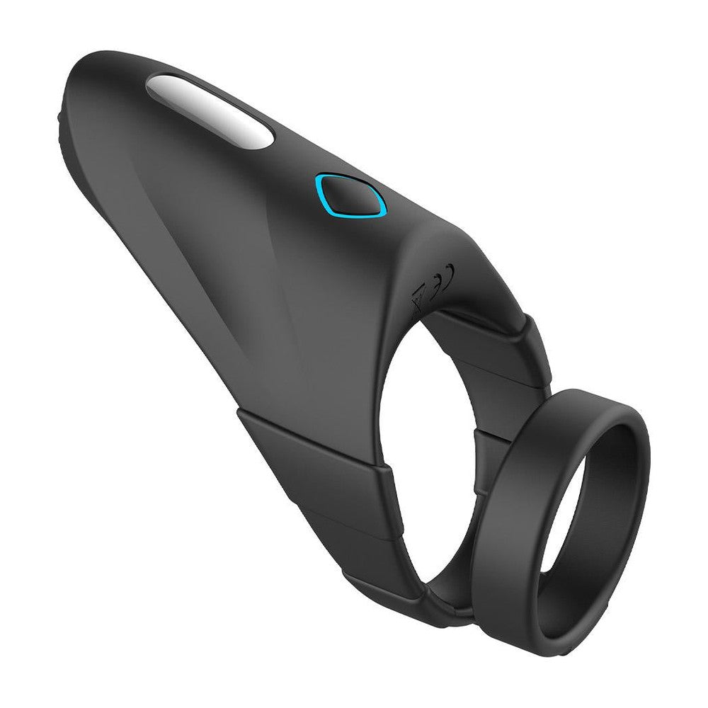 F-48 Vibrating Perineum Double C-Ring Black