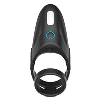 F-48 Vibrating Perineum Double C-Ring Black