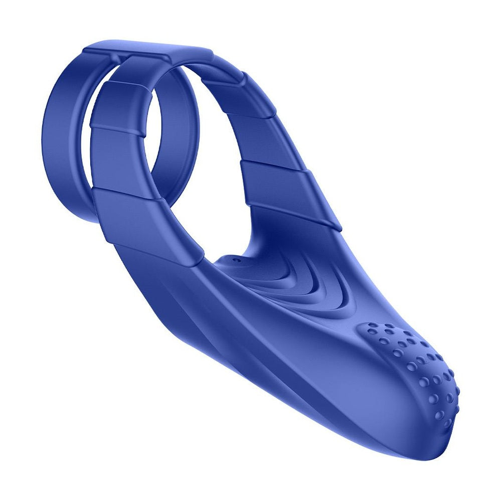 F-48 Vibrating Perineum Double C-Ring Blue