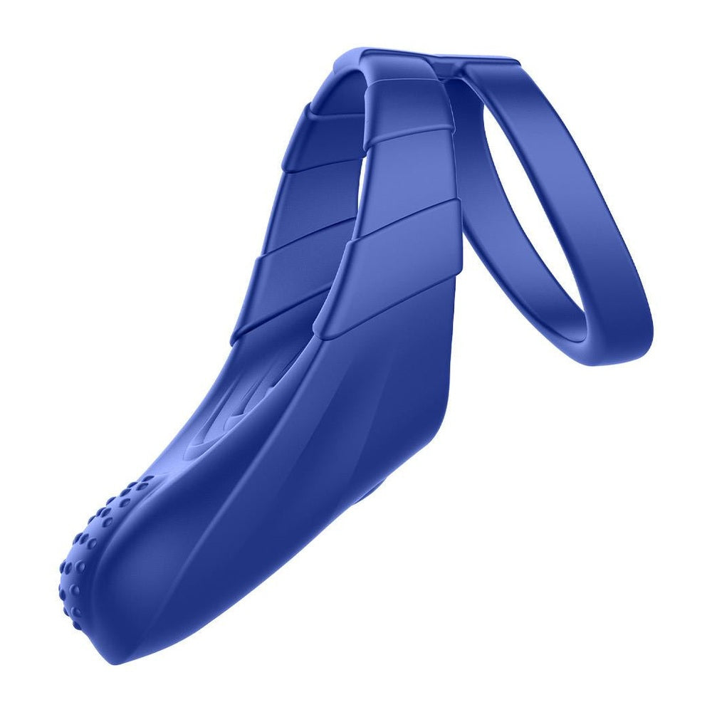 F-48 Vibrating Perineum Double C-Ring Blue