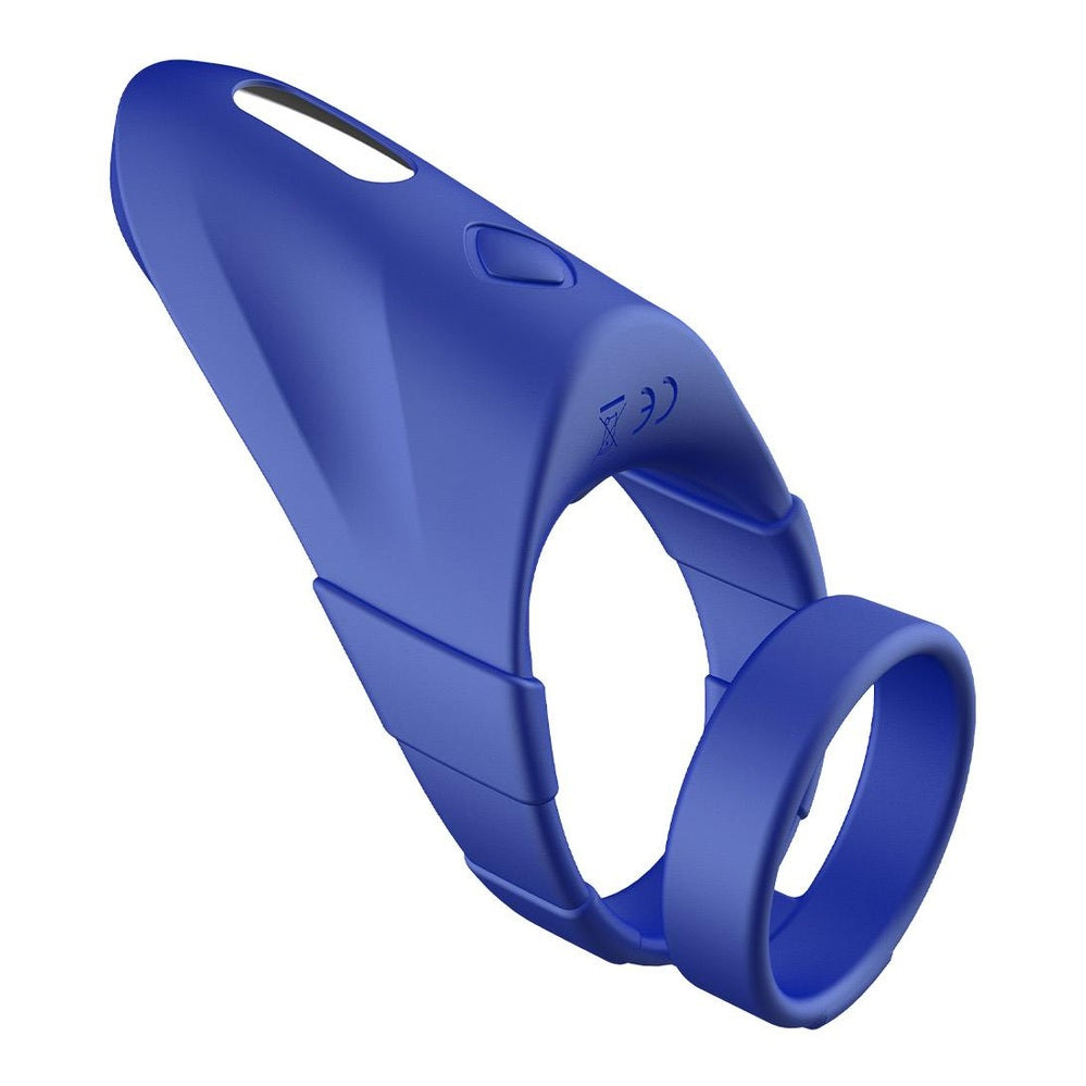 F-48 Vibrating Perineum Double C-Ring Blue